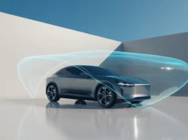 Aptakus, minimalistinis 3D modernaus automobilio atvaizdas, sklandžiai apgaubtas permatomo, žėrinčio apsauginio skydo, nustatyto prie švaraus, abstraktaus fono, simbolizuodamas greitą ir saugų automobilio draudimą. Konceptualus menas, ryškios spalvos, kino apšvietimas, oktaninis vaizdas, 8K, aukšta detalė, aštrus dėmesys, profesionali fotografija