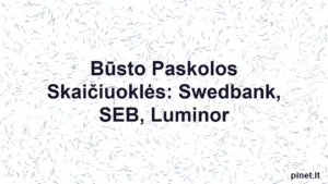 Būsto Paskolos Skaičiuoklės: Swedbank, SEB, Luminor