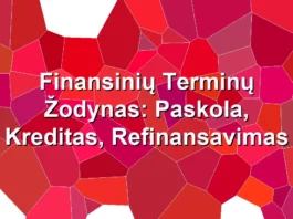 Iliustracija straipsniui: Finansinių Terminų Žodynas: Paskola, Kreditas, Refinansavimas
