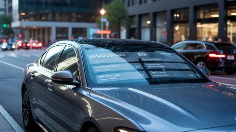 Rodomos automobilio su keliomis „Kasko“ draudimo kainų parinktyse.