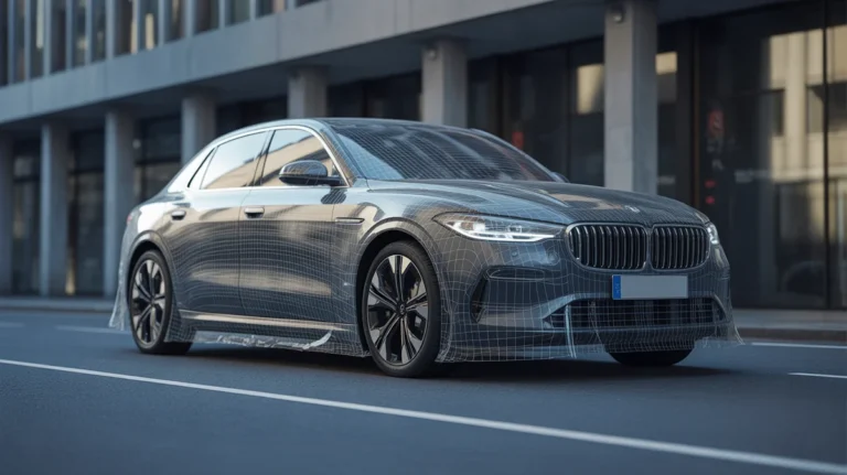 Automobilis, padengtas įvairiais skaidriais sluoksniais, simbolizuojančiu skirtingus Kasko draudimo apsaugos lygius.