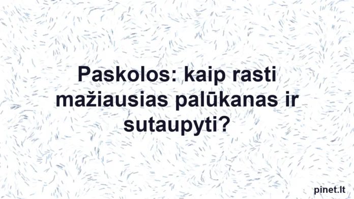 Iliustracija straipsniui: Paskolos: kaip rasti mažiausias palūkanas ir sutaupyti?