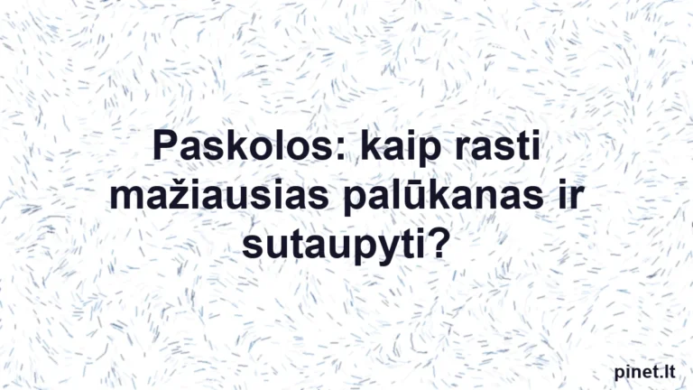 Iliustracija straipsniui: Paskolos: kaip rasti mažiausias palūkanas ir sutaupyti?