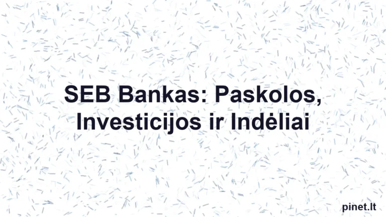 Iliustracija straipsniui: SEB Bankas: Paskolos, Investicijos ir Indėliai