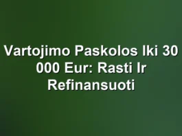 Iliustracija straipsniui: Vartojimo Paskolos Iki 30 000 Eur: Rasti Ir Refinansuoti