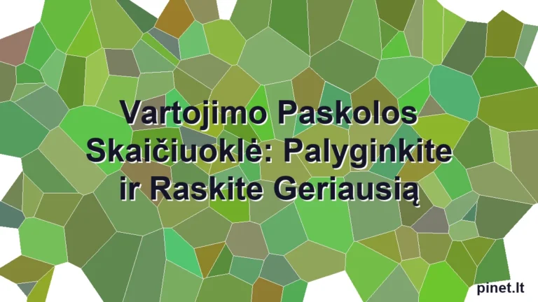 Iliustracija straipsniui: Vartojimo Paskolos Skaičiuoklė: Palyginkite ir Raskite Geriausią