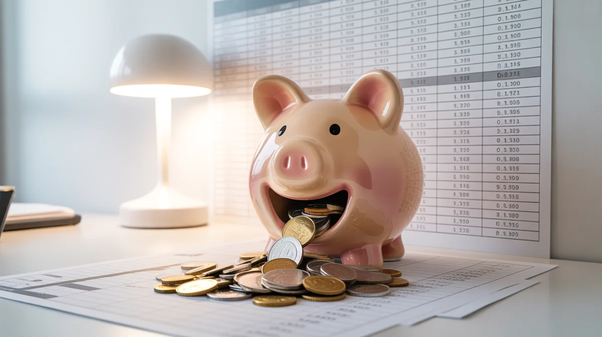 Piggy bankas, pilnas monetų ir finansinio biudžeto skaičiuoklės.