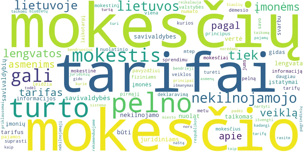 Word cloud for article: Mokesčių Tarifai Lietuvoje: NT ir Pelno Mokesčio Gidas